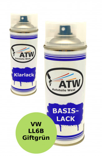 Autolack für VW LL6B Giftgrün+400ml Klarlack Set